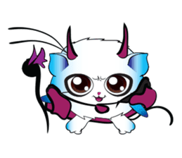 Girls Catball Cute - Daily Emot sticker #8907727