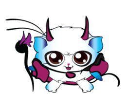 Girls Catball Cute - Daily Emot sticker #8907727