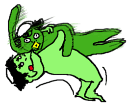 Bug&Cute GreenDevil KAWATAROchan2 sticker #8907885