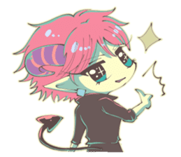 cute devil boy sticker #8908670