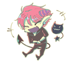 cute devil boy sticker #8908671