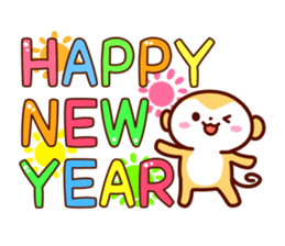 HAPPY NEW YEAR 2016 Message sticker #8908821