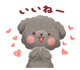 Toy poodle want your attention. sticker #8909781