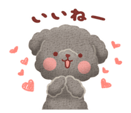 Toy poodle want your attention. sticker #8909781