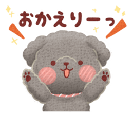 Toy poodle want your attention. sticker #8909783
