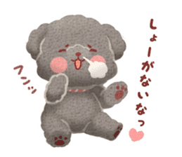 Toy poodle want your attention. sticker #8909799