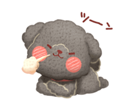 Toy poodle want your attention. sticker #8909804