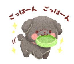 Toy poodle want your attention. sticker #8909805