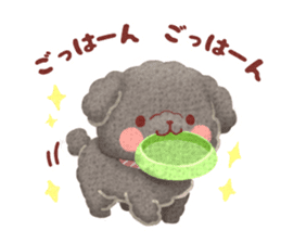 Toy poodle want your attention. sticker #8909805