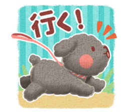 Toy poodle want your attention. sticker #8909806