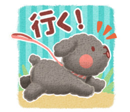 Toy poodle want your attention. sticker #8909806