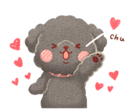 Toy poodle want your attention. sticker #8909807