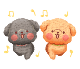 Toy poodle want your attention. sticker #8909815