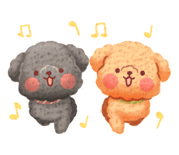 Toy poodle want your attention. sticker #8909815