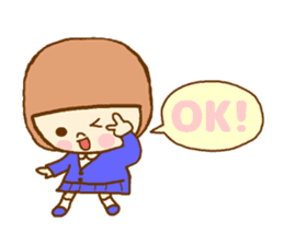 The high school girl who does her best sticker #8910577