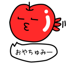 The apple has a sharp tongue! sticker #8912381