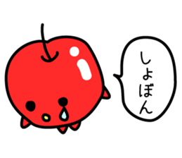 The apple has a sharp tongue! sticker #8912382