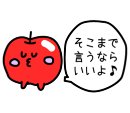 The apple has a sharp tongue! sticker #8912384