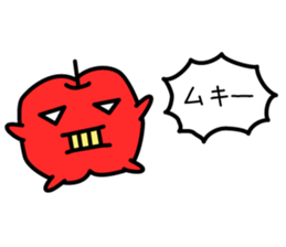 The apple has a sharp tongue! sticker #8912389