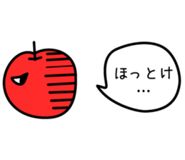 The apple has a sharp tongue! sticker #8912391