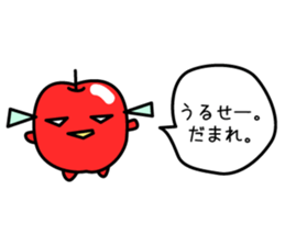 The apple has a sharp tongue! sticker #8912393