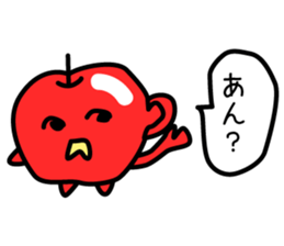 The apple has a sharp tongue! sticker #8912403
