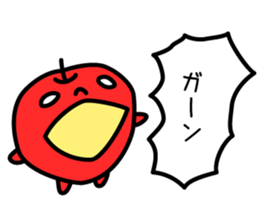 The apple has a sharp tongue! sticker #8912405