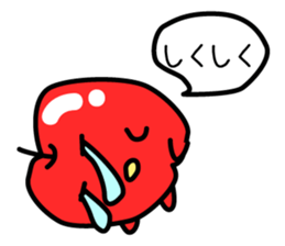 The apple has a sharp tongue! sticker #8912407