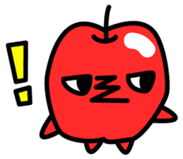 The apple has a sharp tongue! sticker #8912408