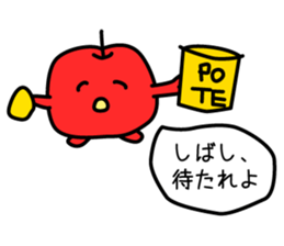 The apple has a sharp tongue! sticker #8912413