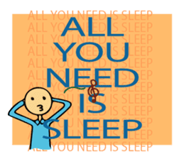 Let's go to sleep for you and me/english sticker #8913029