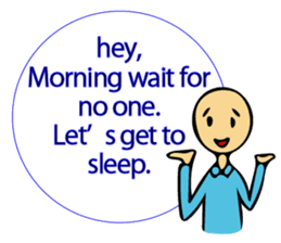 Let's go to sleep for you and me/english sticker #8913033