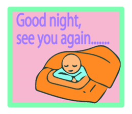 Let's go to sleep for you and me/english sticker #8913050