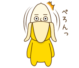 Is turned-up; a banana 2 sticker #8914305