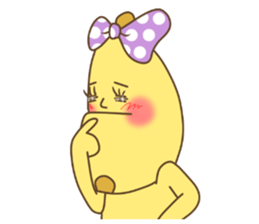 Is turned-up; a banana 2 sticker #8914314