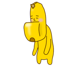 Is turned-up; a banana 2 sticker #8914321