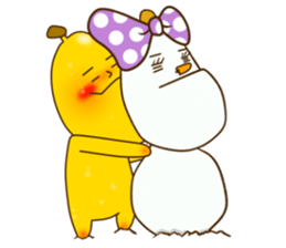 Is turned-up; a banana 2 sticker #8914332