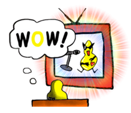 Broadcast prohibition term Pea to walk!! sticker #8915345