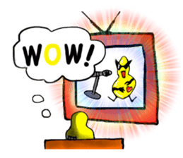 Broadcast prohibition term Pea to walk!! sticker #8915345