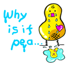 Broadcast prohibition term Pea to walk!! sticker #8915358