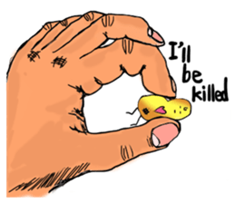 Broadcast prohibition term Pea to walk!! sticker #8915369