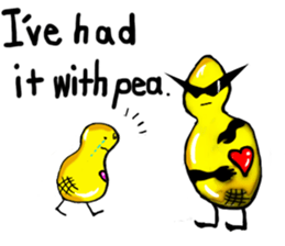 Broadcast prohibition term Pea to walk!! sticker #8915373