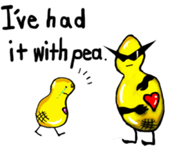 Broadcast prohibition term Pea to walk!! sticker #8915373