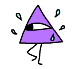 mono eye colorful triangles sticker #8917066