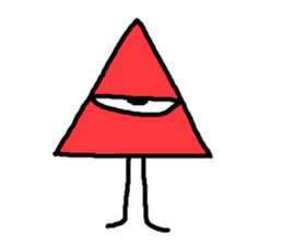 mono eye colorful triangles sticker #8917067