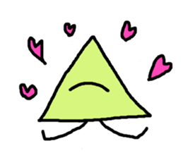 mono eye colorful triangles sticker #8917068