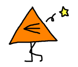 mono eye colorful triangles sticker #8917071