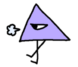 mono eye colorful triangles sticker #8917081