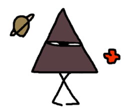 mono eye colorful triangles sticker #8917093