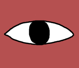 mono eye colorful triangles sticker #8917095